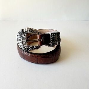 Brighton Vintage Museum Collection vintage 1995 Noah's Ark brown leather belt